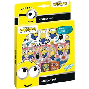 Totum Stickerset Minions Junior 3 Vellen en speelachtergrond