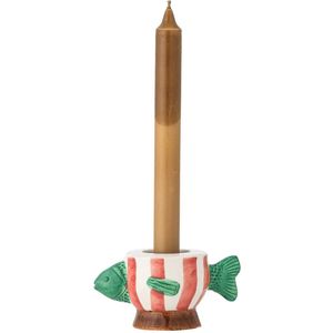 Bloomingville – Kandelaar aardewerk roze Codia – 8 x 7 x 13 cm