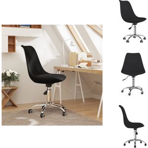 vidaXL Kantoorstoel - Trendy - Verstelbaar - Draaibaar - Zwarte Stof - 48x58x(81-93)cm - Bureaustoel