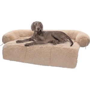 FluffyFur XXL - Hondenkussen bank en auto - Extra zacht - 115 cm - Beige - Hondenmand - Hondendeken Bank - Hondenkleed