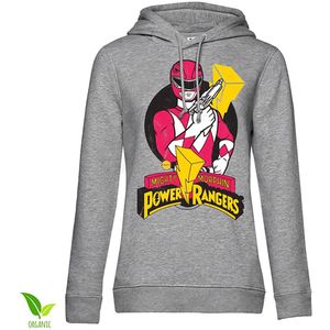 Power Rangers Damen Red Ranger Pose Girls Hoodie HeatherGrey-S