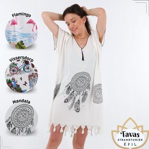 Tavas Strandtuniek Mandala One size Strandponcho Overtop volwassene Strandmode Beach-dress Sarong Pareo dress Strandjurk