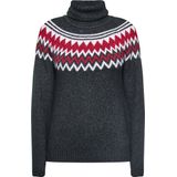usha - Strickpullover - Geometrisch Patroon - Turtleneck - Dames