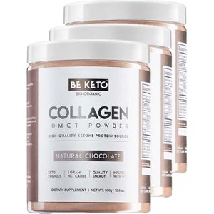 Be Keto | KETO Collageen + MCT | Natural Chocolate | 3 stuks | 3 x 300 gram