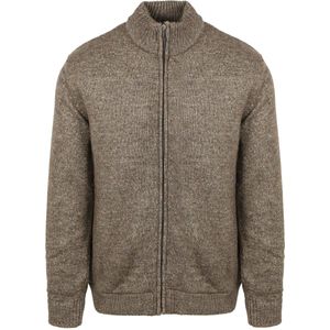 Steppin' Out Vest Melange Groen Bruin - Maat XXL - Heren - Vest met rits voor Mannen