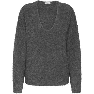 Jacqueline de Yong - Jdybitten Life - Trui - Dark Grey Melange - Dames