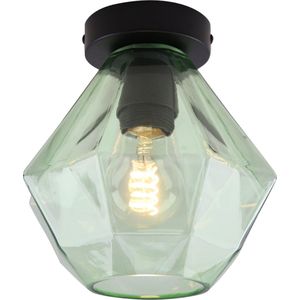Olucia Anoek - Plafondlamp - Groen/Zwart - E27