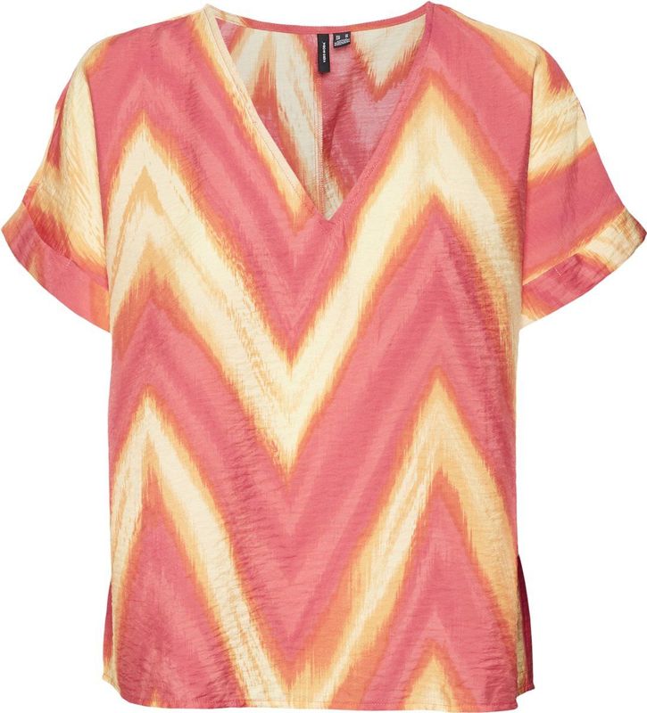 Vero Moda - Vmjosie Kua Ss Top Wvn Ga - T-shirt - Cayenne