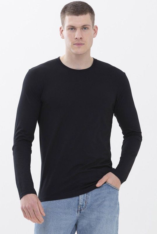 Mey - Hybrid T-shirt - Zwart - Lange Mouw - Heren