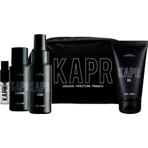KAPR Discovery (gift) Kit GEL 50ml + Gratis Toilettas - vaderdag cadeau - Grooming Tonic - Shampoo - Parfum - Luxe Verzorgingskit voor Mannen