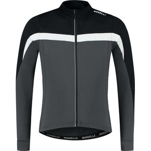 Rogelli Course Fietsshirt Heren - Wielershirt met Lange Mouwen - 10°-20° C - Zwart, Rood, Wit - Maat L