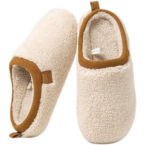 Dames Pantoffels van pluche - herfst- en winter pantoffels voor binnen - comfortabele en warme katoenen schoenen voor op de vloer - katoenen pantoffels voor thuis - unisex - 36-37