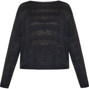 Usha - Trui - Zwart - Gebreide Truien