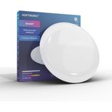 HOFTRONIC Slimme Plafondlamp Rond Ø29.5cm Frameless - Slimme Plafonniere 24W 2400lm - RGBWW 16,5 miljoen kleuren - WiFi + Bluetooth - Dimbaar - Woonkamer, Gang en Slaapkamer - Bedienbaar via stem - IOS & Android