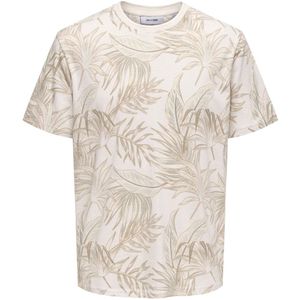 ONLY&SONS - ONSKASH REG LEAF AOP SS TEE - Heren - T-shirts