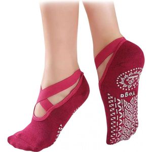 Yogasokken in enkelmodel - Rood