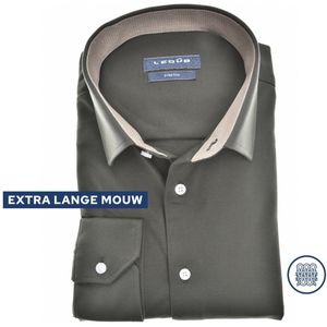 Ledûb modern fit jersey donkergroen extra lange mouw