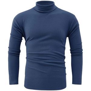 Heren Turtleneck Top Slim Fit Solid Base Dun Sweater Casual Lange Mouwen Ondergoed Tops Male Cozy Blouse T-Shirt