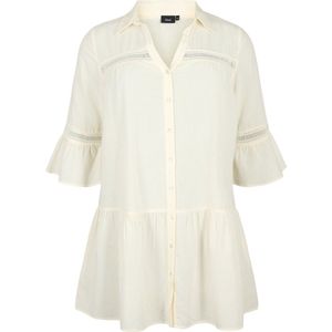 ZIZZI MZAHRA, 3/4, TUNIC Dames Tuniek - Off-white - Maat M (46-48)