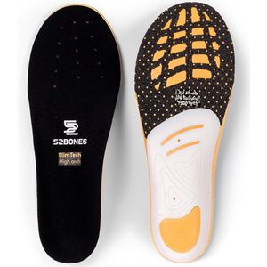 52Bones SlimTech High Arch - premium inlegzolen met hoge voetboog - optimale ondersteuning en stabiliteit - geschikt voor smalle schoenen - maat 37/38