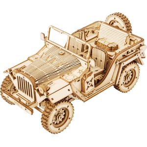 Robotime Modelbouwpakket Army Jeep 18,9 Cm Hout 369-delig