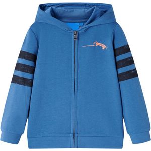 vidaXL - Kindervest - met - capuchon - 92 - blauw