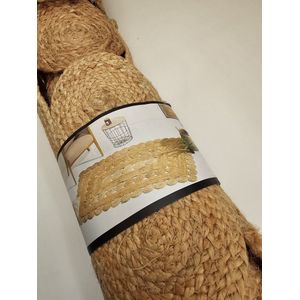 Prachtige gevlochten duurzame jute rotan stijl tapijt vloerkleed rechthoek 120x170cm