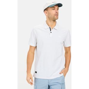 Camel Active - Poloshirt - Blauw - Lichte Materiaalmix - Korte Mouwen