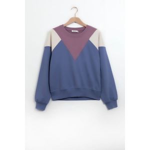 Sissy-Boy - Blauwe colourblock sweater