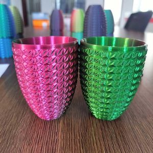 Zijde Dual Tweekleurig Colour Filament Roos-Groen PLA Filament 1.75mm 1KG 3D Printer Filament Twee Kleur Coextrusie Filament PLA Glanzend Metallic Filament 3D Printmateriaal Rose-Groen PLA 2 in 1 3D Printen 3D Filament