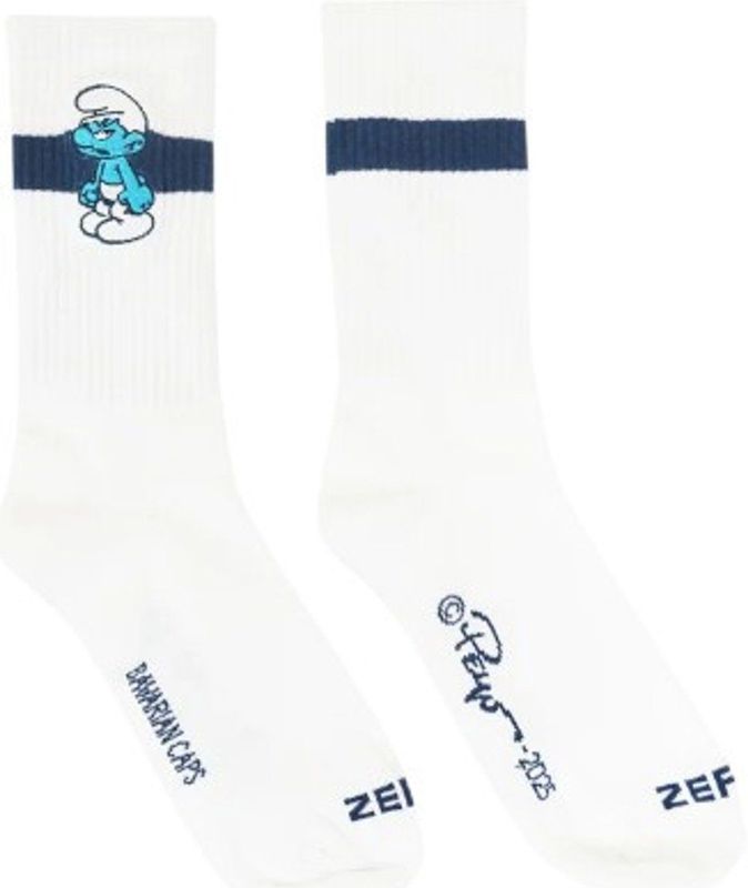 Mopper Smurf - Bavarian Caps - Sportsokken - Wit