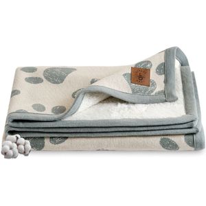 Trimita Organic Paw Gebreide Babydeken – Groen – 75x95 cm – 100% Katoen