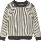 Trui - Antraciet - Tweekleurig Breisel - Lange Mouwen - Voor Jongens