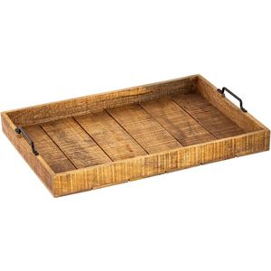 Parya Home - Dienblad Houten Decoratief XXL 57x39cm - Bruin - Mangohout