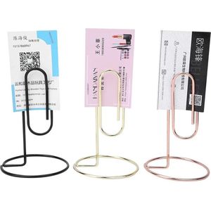 3 Stuks Metalen Kantoor Memo Paperclip Houder Stand Tafel Toegang Rekeningen Kaarthouder Menu Clips Tafel Nummer Naam Kaarthouder Bureau Organisator