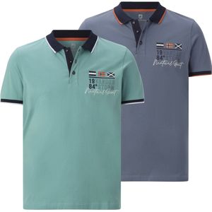 Jan Vanderstorm - MORKLUND - Poloshirts - Blauw - Set van 2
