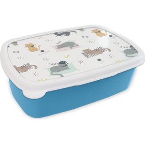 KitchenYeah - Broodtrommel - Blauw - Lunchbox - 18x12x6 cm - Kinderen