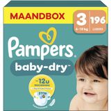 Pampers - Baby Dry - Maat 3 - Maandbox - 196 stuks - 6/10 KG