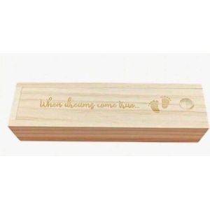 bewaardoos zwangerschapstest - houten bewaardoos - herineringen - zwangerschapstest - kraamcadeau - zwangerschap
