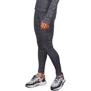 Gofluo - Sportlegging Dames Cityglow - Reflecterend - Fleece - Thermo Legging Dames - Sportkleding - M - Reflective print