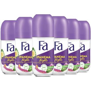Fa Ipanema Nights Deo Roller - 6 x 50 ml