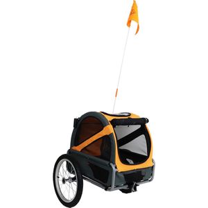 Doggyride fietskar mini 20 oranje/grijs cabin only