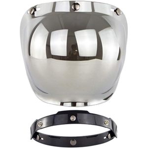 PolkaHome Plus - Open Face Helm met Vizier voor Motorhelm - Bubble Vizier - Beschermend en Stijlvol