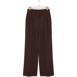 Trendyol Ecru Geplooide Wijde Pijpen/Geweven Wijde Pijpen Broek Twoaw25Pl00109 Palazzo