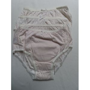 Onderbroek - slip set 3 Pack - Meisjes- Wit, roze - 10 jaar 140
