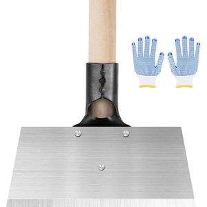 Multifunctionele tuinschop - roestvrijstalen reinigingsschop - onkruidgereedschap voor tuin - handschoenen - 23 cm .