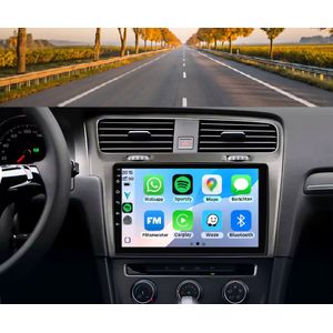 Autoradio 4/64GB met Carplay en Android auto | Geschikt voor Vw Volkswagen Golf 7 2012-2020 | Radio scherm met Navigatie | 2012 2013 2014 2015 2016 2017 2018 2019 2020 | TSI GTI R GTD donker grijs