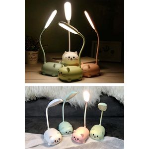 Kinder Bureaulamp Led Kat Nachtlampje USB oplaadbare nachtlampje Student bureaulamp Bedlampje slaapkamer