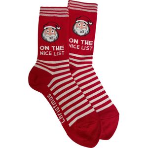 Hoogwaardige Set Kerst Sokken / Kerstsokken | One Size / Unisex | Rood / Wit