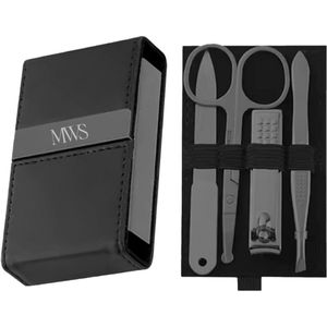 Manicure Set - 4-delige precisie-nagelverzorgingset - roestvrijstalen manicureset met vinger- en teennagelknippers - nagelvijl - pincet